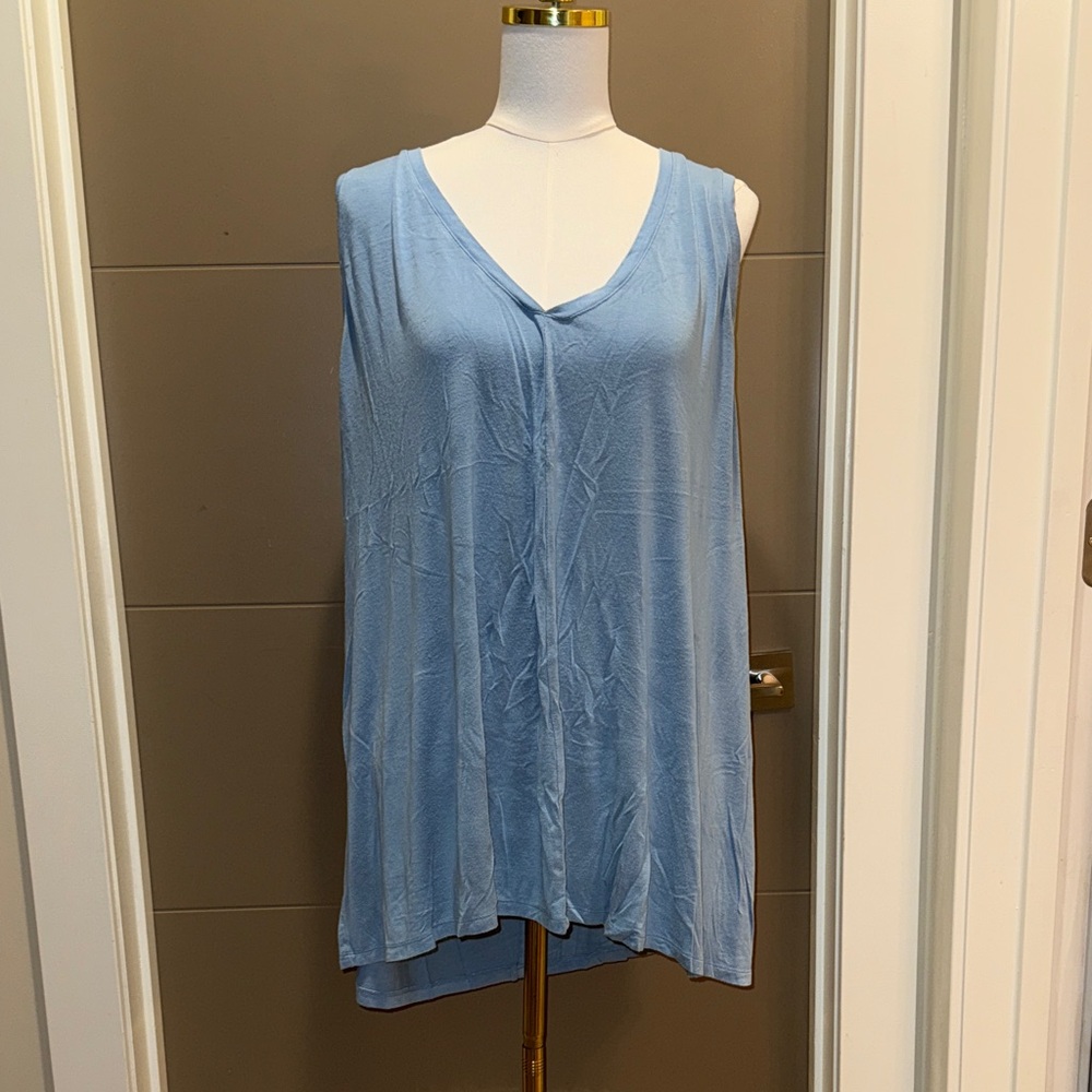 Lane Bryant Light Blue Casual Sleeveless Top